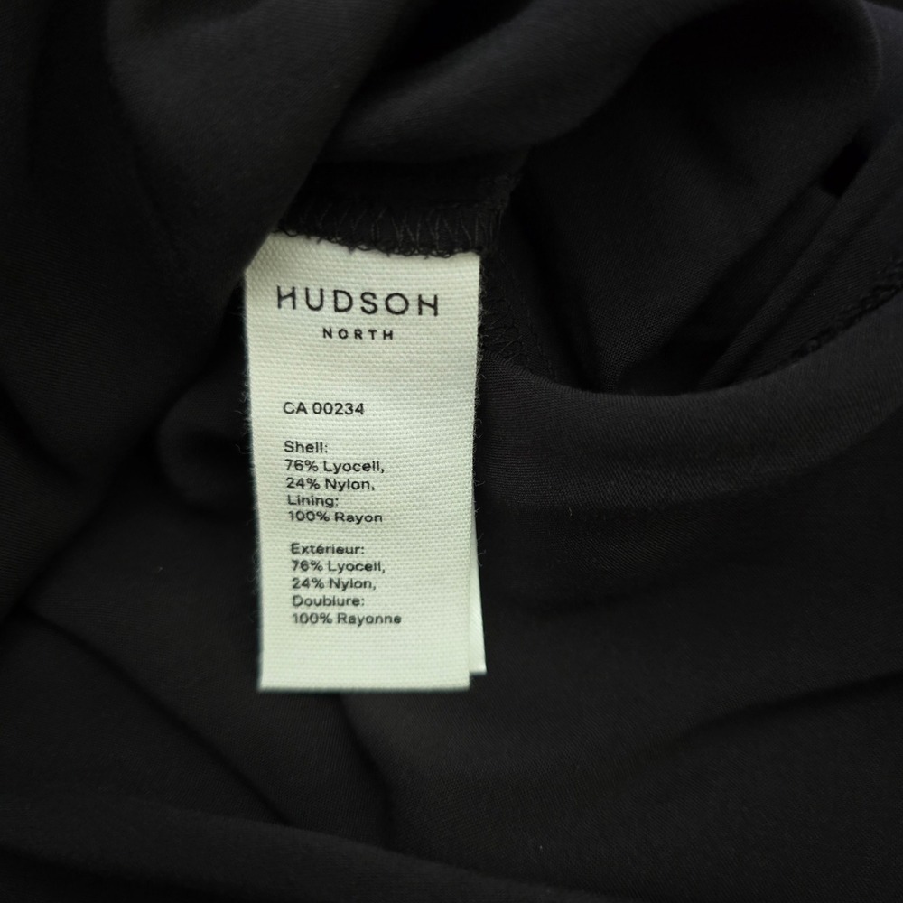 NWT Hudson North Black Tiered Lyocell Blend Mini Dress Removable Slip Medium - Picture 10 of 16